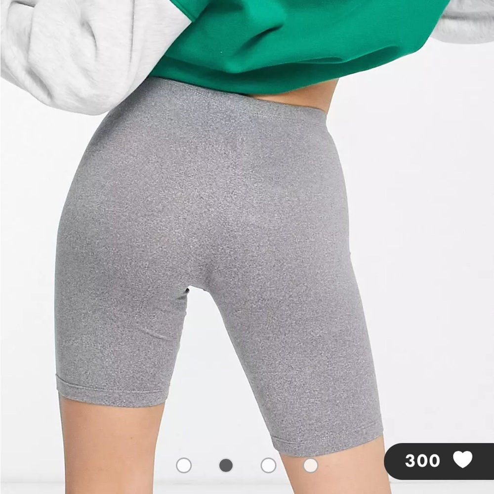 Brave Soul Sindy legging shorts in gray heather